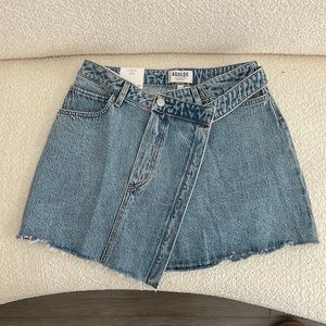 Agolde Faye Wrap Skirt in Lark